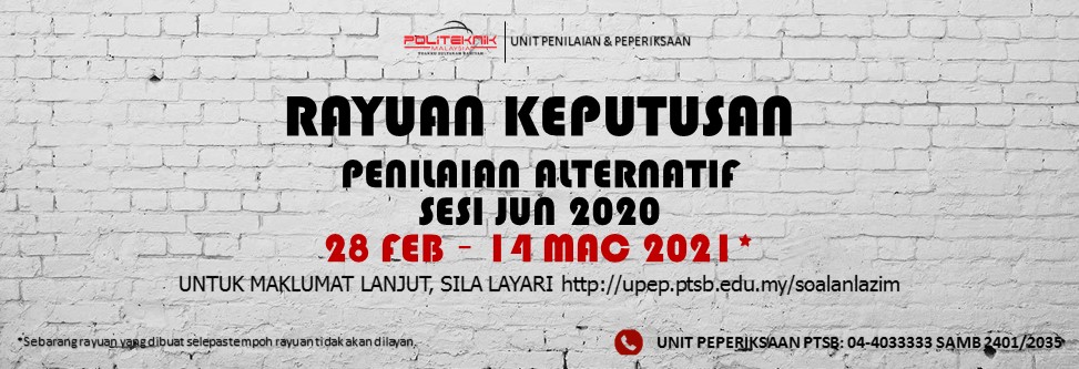 RAYUAN KEPUTUSAN PENILAIAN ALTERNATIF SESI JUN 2020